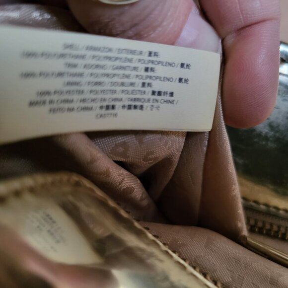 KATE SPADE GOLD METALLIC TOTE BAG - Picture 7 of 13